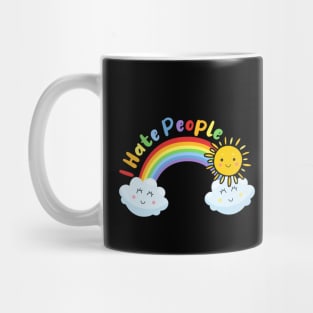 Cute Sun And Cloud - I Hate People Mug